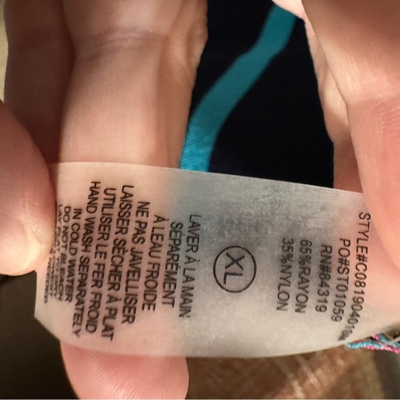 Red Women's Striped Rainbow Open Front Cardigan Multicolor Size XL Career Church - Picture 9 of 9